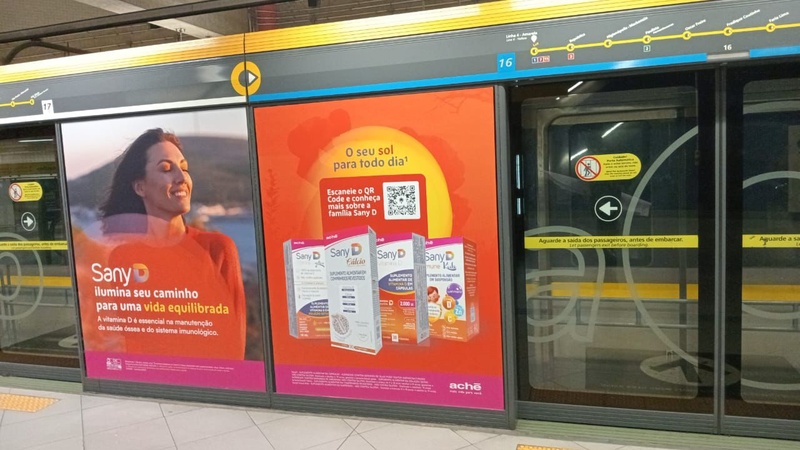 O Aché Laboratórios Farmacêuticos estreou, na Estação da Luz, em São Paulo, uma ação sobre a importância da vitamina D.