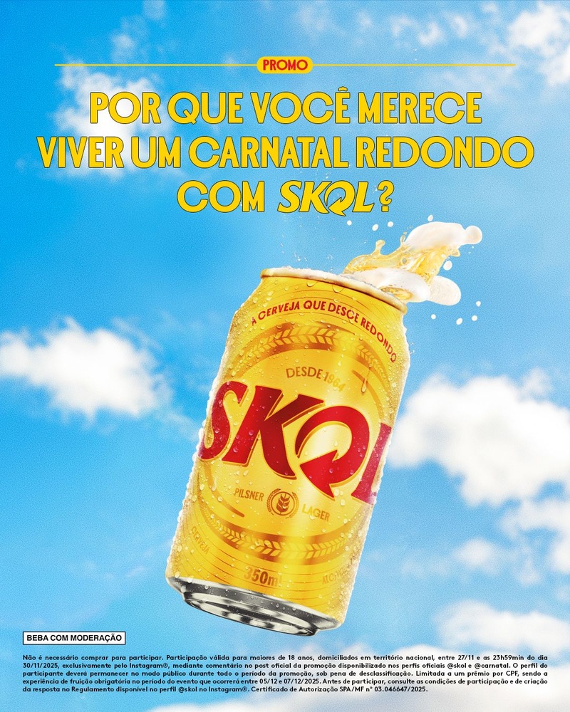 A Skol está oficialmente de volta à micareta como cerveja oficial, reforçando sua relação histórica com o Carnaval.