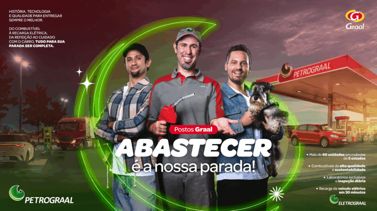 A Rede Graal começa a veicular, no dia 5 de novembro, a sua primeira grande campanha institucional voltada aos postos da marca PetroGraal.