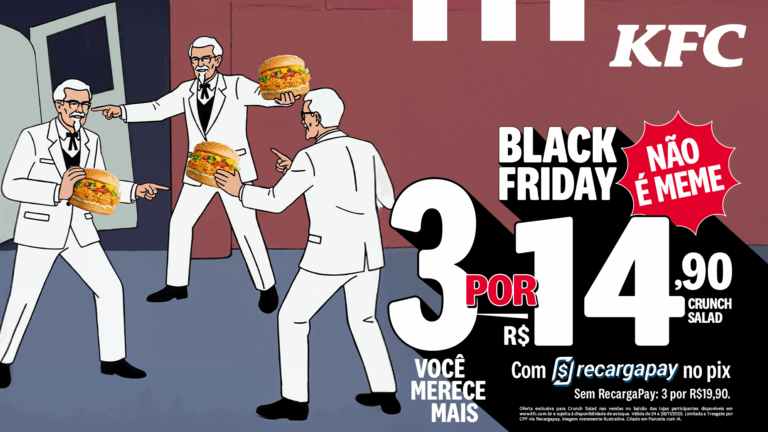 O KFC Brasil preparou uma ação especial para a Black Friday 2025 e promete um mês recheado de sabor, ofertas exclusivas e muito bom humor.