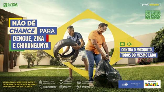O Ministério da Saúde lança nova ação nacional de enfrentamento às arboviroses (doenças como dengue, Zika e chikungunya).