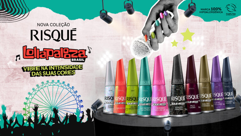 A Risqué anuncia sua primeira colaboração com o Lollapalooza Brasil, um dos maiores festivais da América Latina.