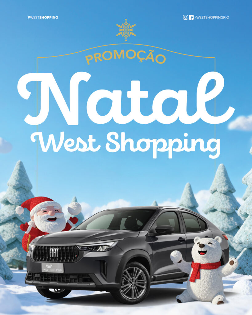 Para comemorar o Natal, o West Shopping convida seus clientes a participarem da “Promoção de Natal West Shopping”.