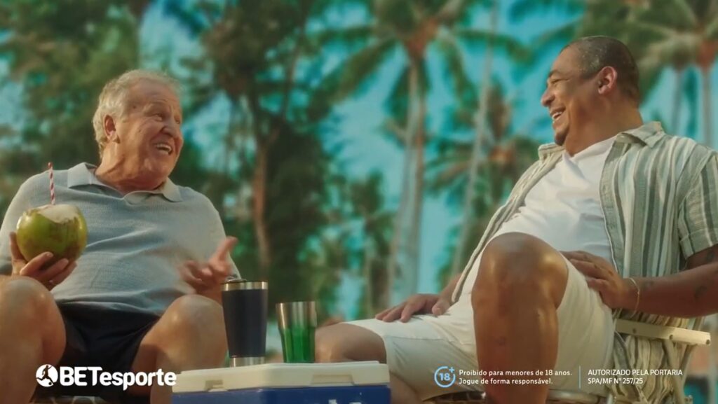 A BETesporte comunica sua nova campanha "O Brasil é BETesporte", protagonizada pelos ex-atletas Zico e Vampeta, embaixadores da marca.