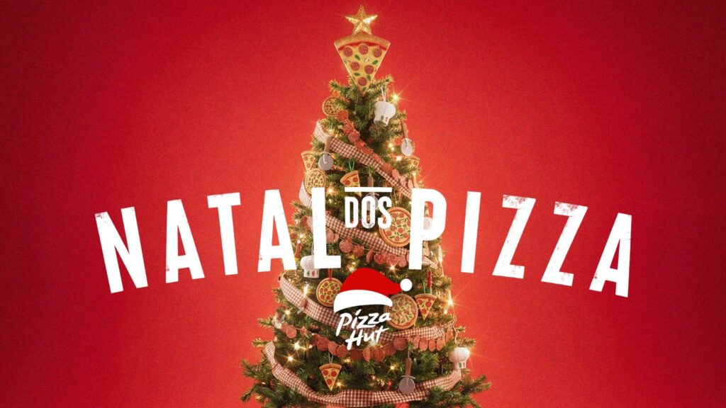 Pizza Hut lança 'O Natal dos Pizza'. Ação presenteia brasileiros com sobrenome Pizza e oferece cupom de R$ 200. Confira as regras.