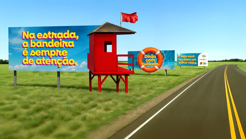 Campanha do Detran-RS transforma motoristas conscientes em salva-vidas do verão. A criação é assinada pela agência Escala.