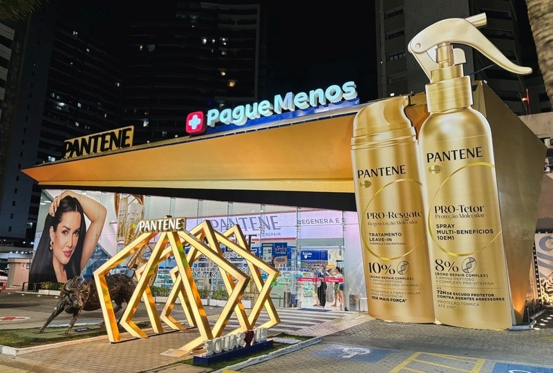 Pague Menos e Pantene criam ação de retail media com experiência imersiva, ativações e promoções em loja de Fortaleza.