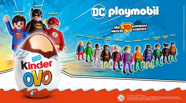 Batman, Superman e Arlequina invadem o Kinder Ovo em nova collab surpresa