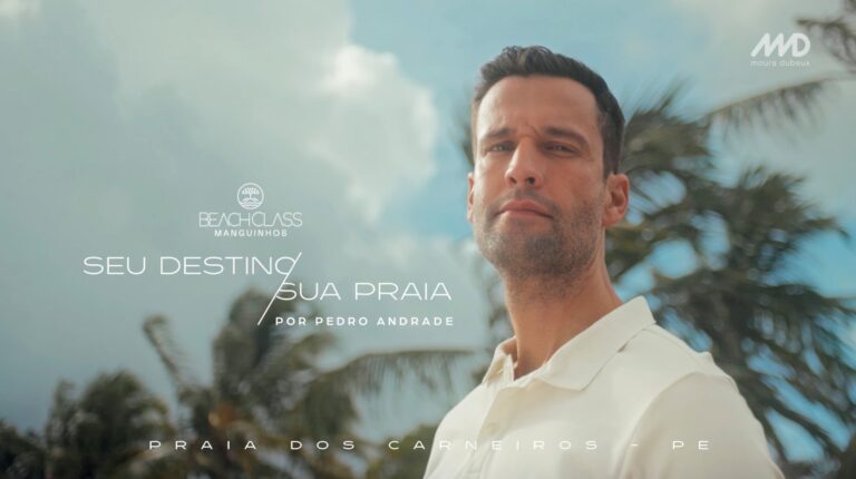 Pedro Andrade estrela campanha do Beach Class Manguinhos, criada pela Match