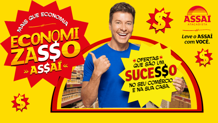 Assaí reforça preço baixo e variedade na campanha “EconomizaS$o”, estrelada por Rodrigo Faro e com presença em TV, OOH e digital.