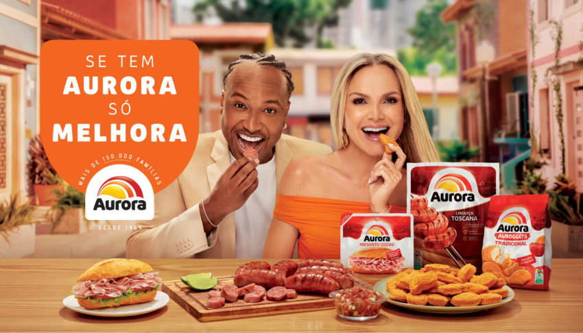 Aurora apresenta novo posicionamento com Eliana e Thiaguinho