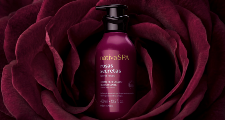 Em ação na novela Três Graças, O Boticário rompe a tela e lança Nativa SPA Rosas Secretas