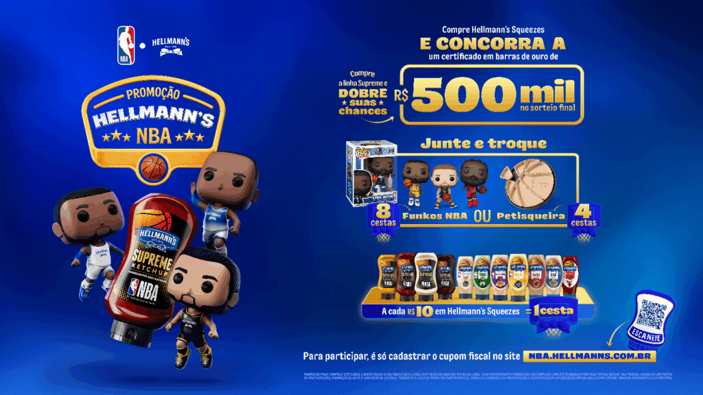 Hellmann’s amplia parceria com a NBA em promoção para fãs no Brasil