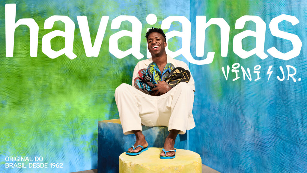 Vini Jr. vira embaixador global da Havaianas e ganha coleção inspirada em sua trajetória