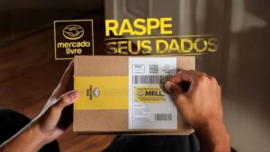 Mercado Livre lança campanha “Raspe seus Dados” para incentivar consumidores a remover informações pessoais de embalagens antes do descarte.