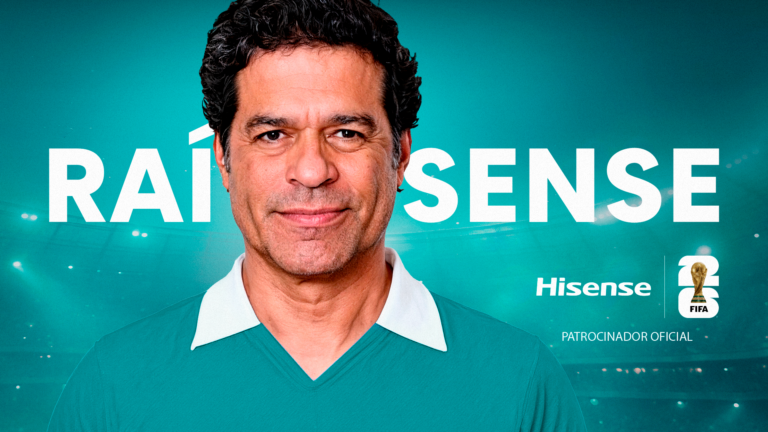 Raí vira “Raí-sense” e estrela campanha da Hisense para a Copa de 2026