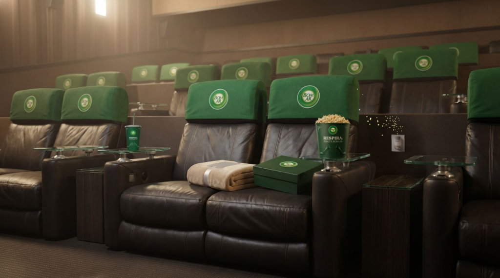 Bom Ar cria experiência inédita em cinema com fragrâncias, levando conforto do lar para sessão especial no JK Iguatemi em São Paulo.