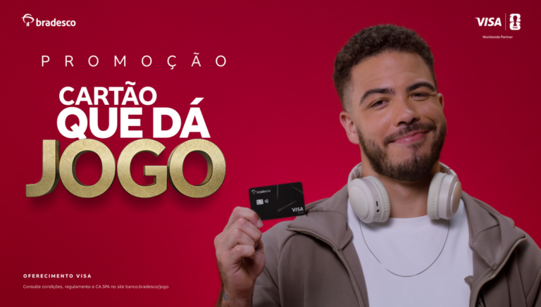 Bradesco e Visa reforçam campanha para a Copa 2026 com Ronald Nazário e sorteios que levam clientes para assistir aos jogos.