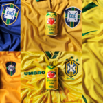 Guaraná Antarctica lança latas colecionáveis inspiradas nos mantos vitoriosos da Seleção Brasileira