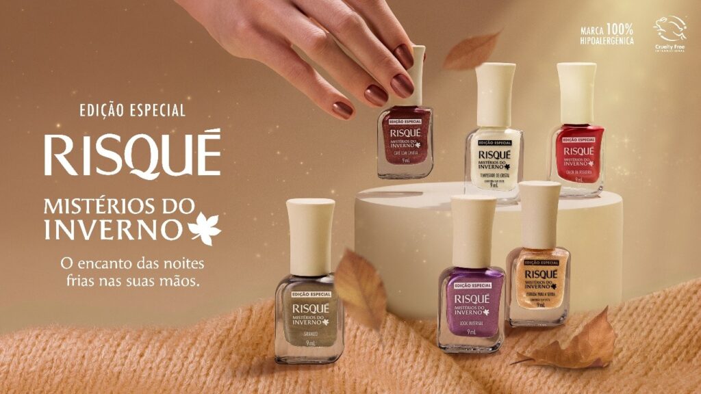 Risqué lança coleção Mistérios do Inverno com cores metálicas e efeitos especiais inspirados no frio e nas tendências globais.