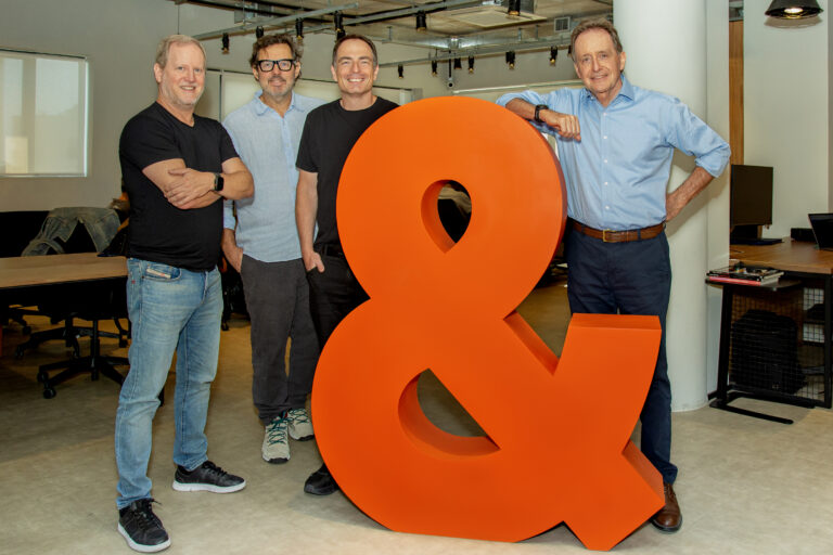 Crédito da foto: Daniel Martinez Legenda: Claudio Gora, Flavio Waiteman, Claudio Kalim (Tech & Soul) & Fico Meirelles (Moma Propaganda).