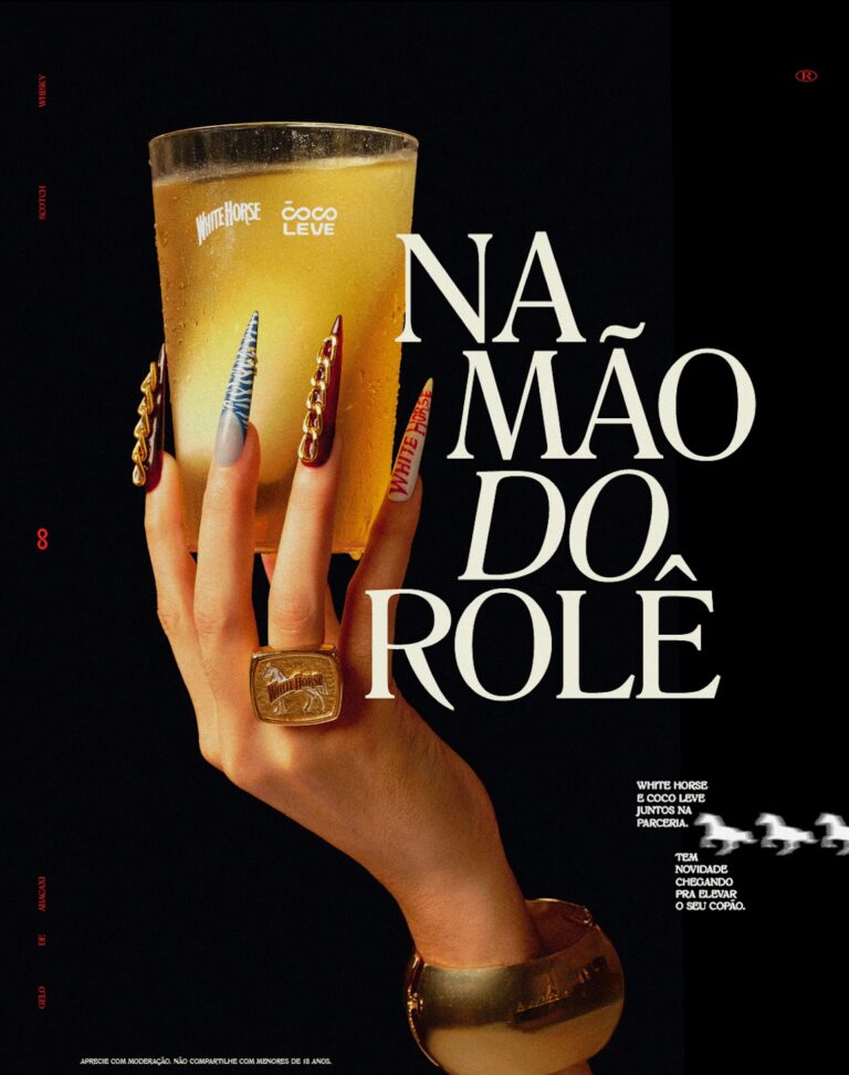 Coco Leve e White Horse celebram estética periférica em campanha que transforma mãos em mídia