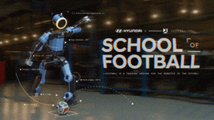 Hyundai apresenta campanha com o robô Atlas aprendendo futebol e mostra avanços da robótica voltada à interação humana.