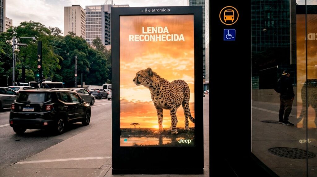 Jeep Renegade ganha circuito de OOH interativo inspirado em campanha “Uma lenda é sempre reconhecida”