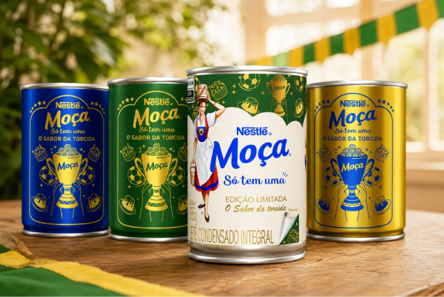 Leite Moça® apresenta edição especial de latas colecionáveis que conecta sobremesas clássicas ao clima de torcida.