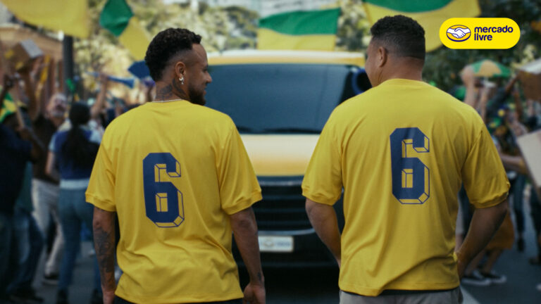 Mercado Livre reúne Neymar Jr. e Ronaldo em campanha do 6.6, que destaca descontos de até 70% e frete grátis.