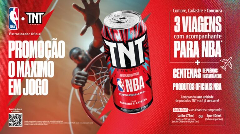 Promoção "O Máximo em Jogo", de TNT Energy, leva consumidores brasileiros para um jogo da NBA nos Estados Unidos