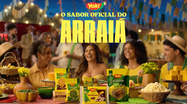Yoki une festa junina e futebol em campanha com Simone Mendes e ações nacionais durante o São João 2026.