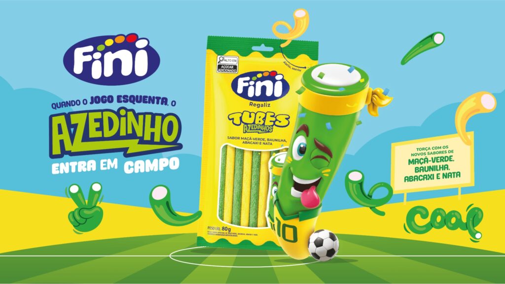 Fini entra no clima do futebol com edição especial de regaliz azedinho