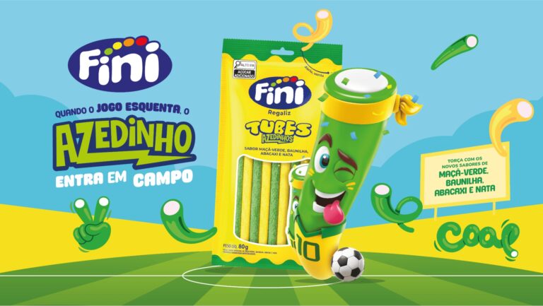 Fini entra no clima do futebol com edição especial de regaliz azedinho