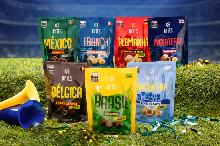 Cacau Show escala nova linha Bytes com sabores inspirados em seleções para ser o snack oficial do torcedor