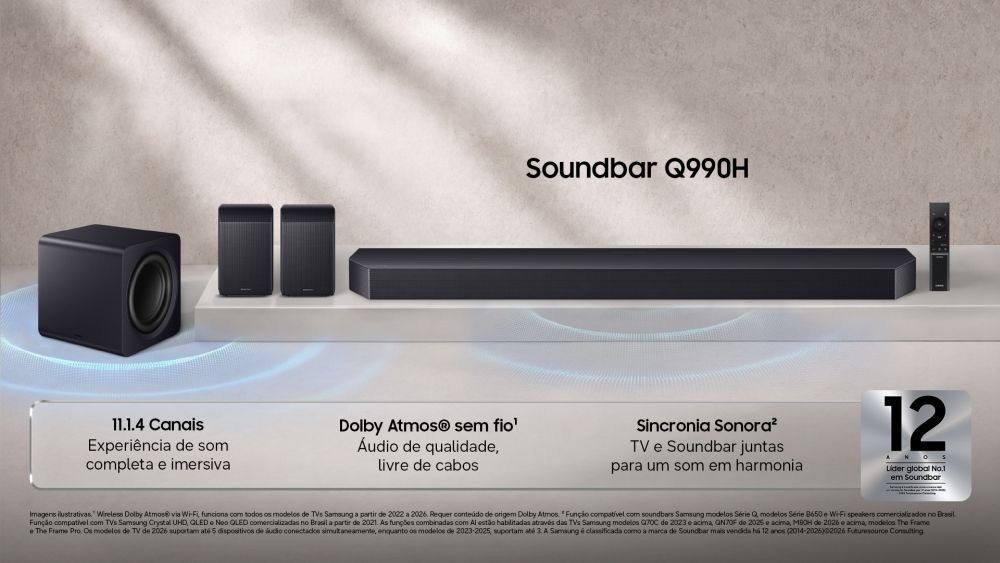Samsung apresenta a linha Soundbar Série Q 2026