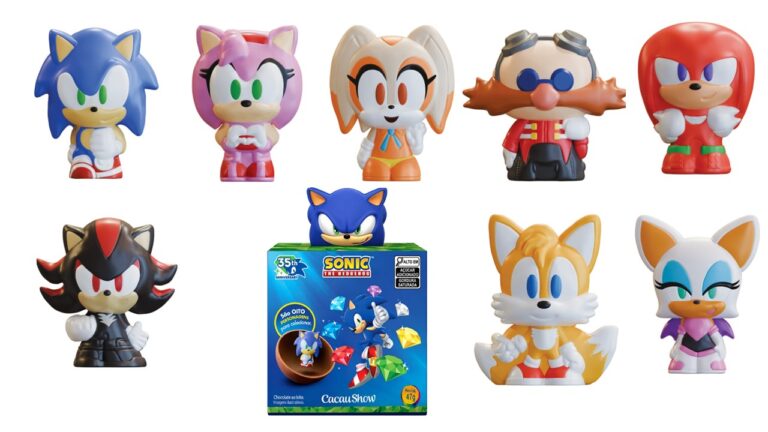 Cacau Show faz Sonic sair das telas e virar coleção de chocolate