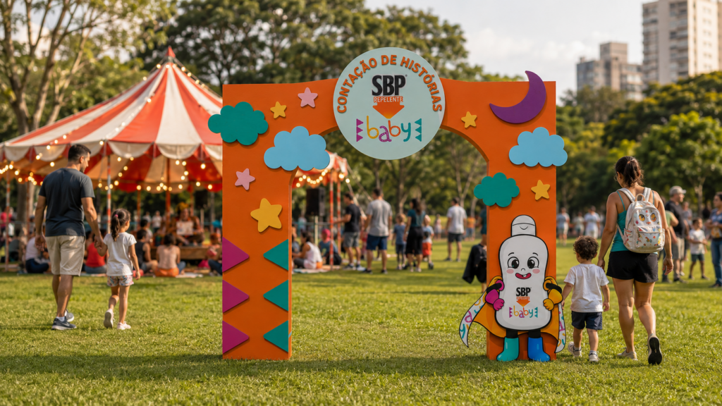 SBP Baby leva contação de histórias e narrativas inéditas sobre prevenção contra os mosquitos ao Festivalzinho 2026