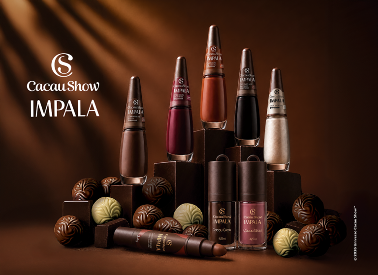 Impala e Cacau Show apresentam coleção com esmaltes, gloss e hidratante para cutículas inspirados no chocolate.
