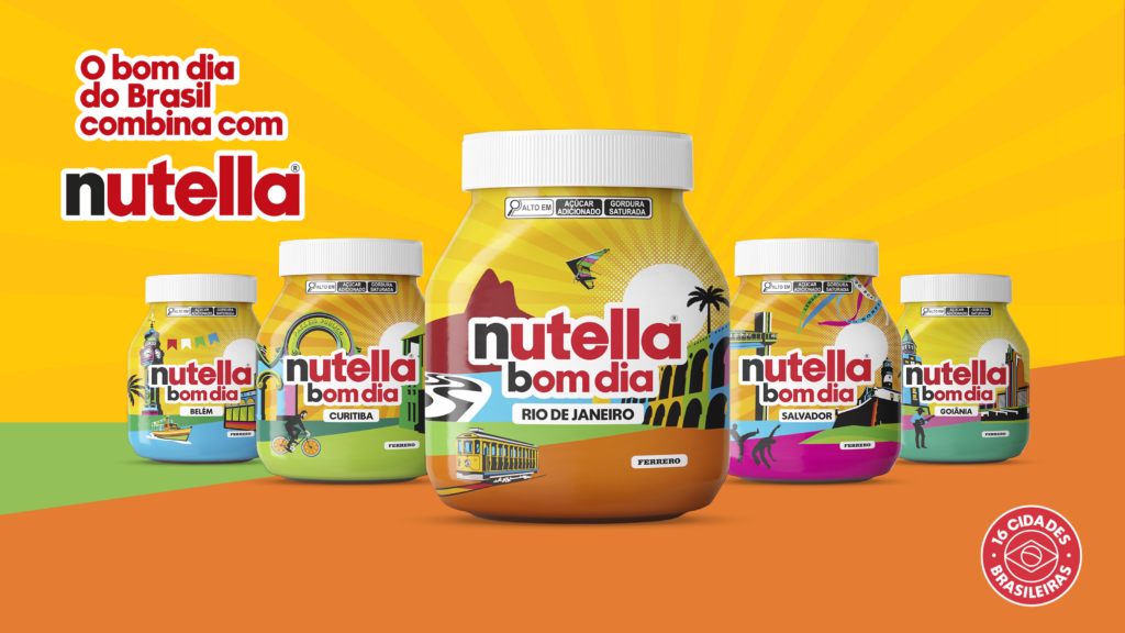 Nutella coloca capitais brasileiras nos potes e transforma o nascer do sol em coleção especial