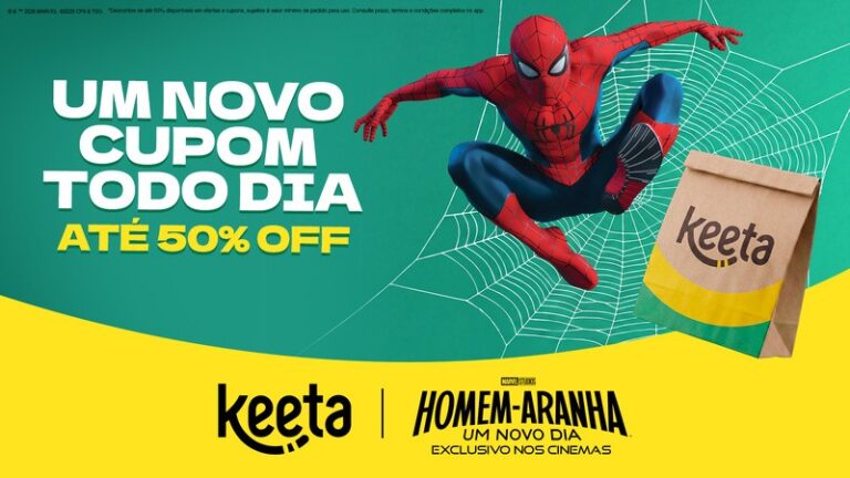 Keeta anuncia parceria com Sony Pictures para lançamento de Homem-Aranha: Um Novo Dia