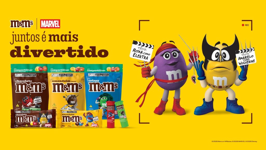 M&M’S coloca heróis da Marvel nas embalagens em edição especial no Brasil