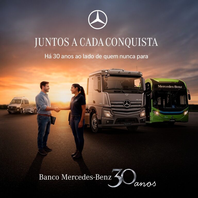 Campanha celebra os 30 anos do Banco Mercedes-Benz e sua história com o transporte brasileiro