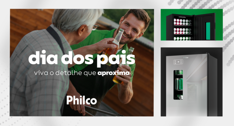 Philco apresenta campanha de Dia dos Pais inspirada na Copa do Mundo e destaca produtos como parte das memórias em família.