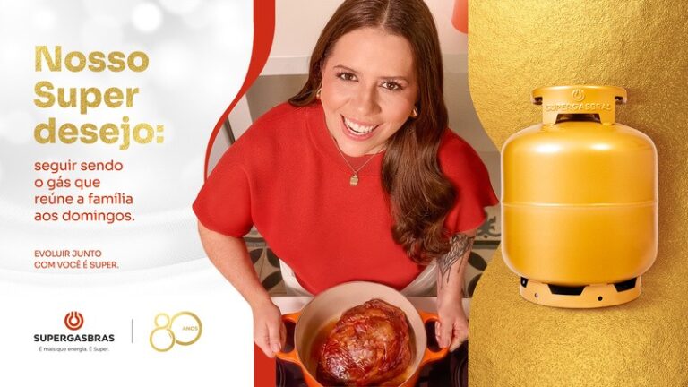 Supergasbras aposta em Tati Machado para reforçar conexão com clientes em campanha de 80 anos