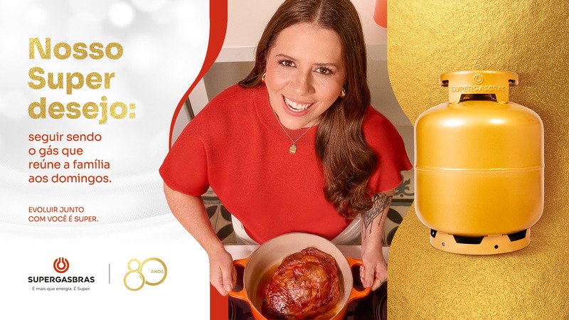 Supergasbras aposta em Tati Machado para reforçar conexão com clientes em campanha de 80 anos