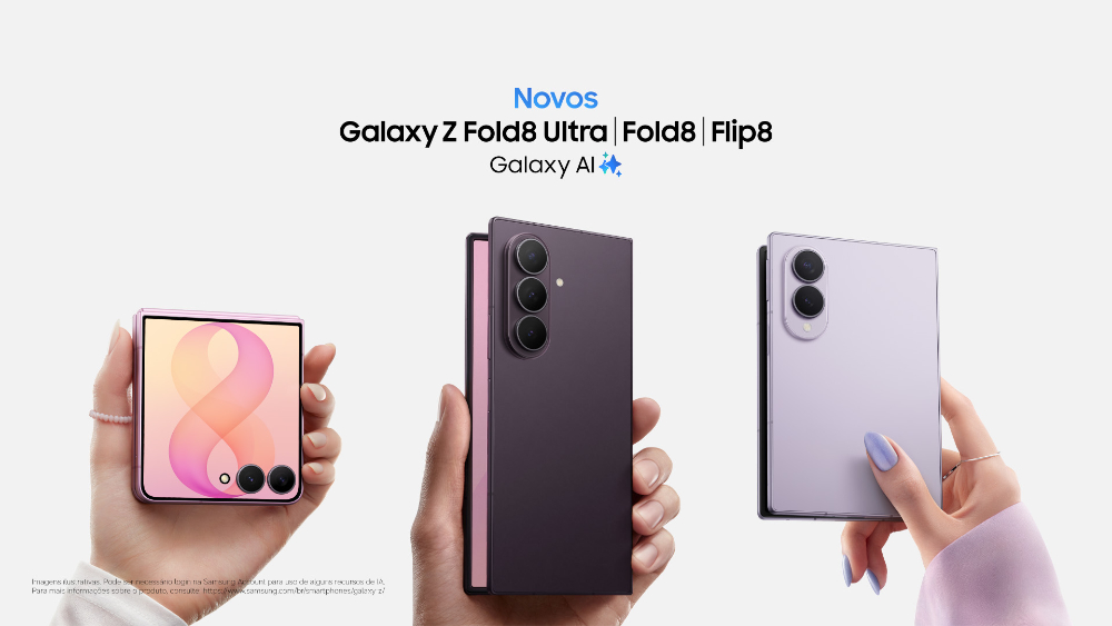 Samsung cria três experiências diferentes para os novos Galaxy Z Fold8 e Flip8