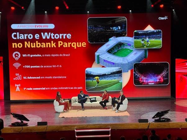 Claro fecha patrocínio com Nubank Parque e leva 5.5G à experiência de shows e jogos