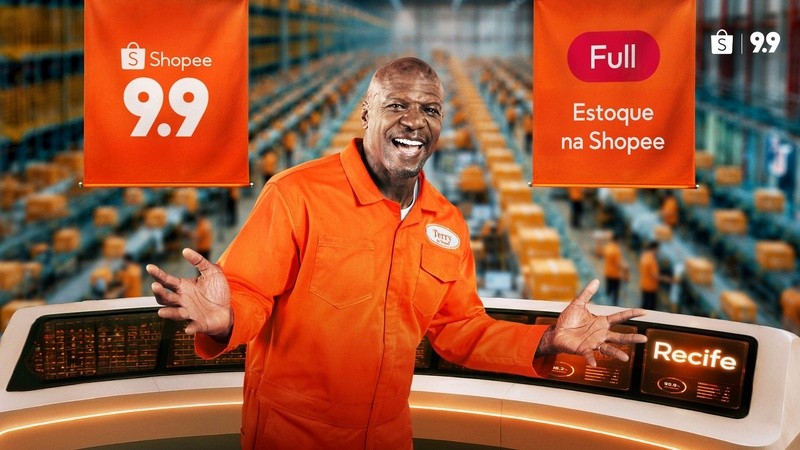 Comercial do 9.9 da Shopee leva Terry Crews às ruas do Brasil para destacar entregas rápidas