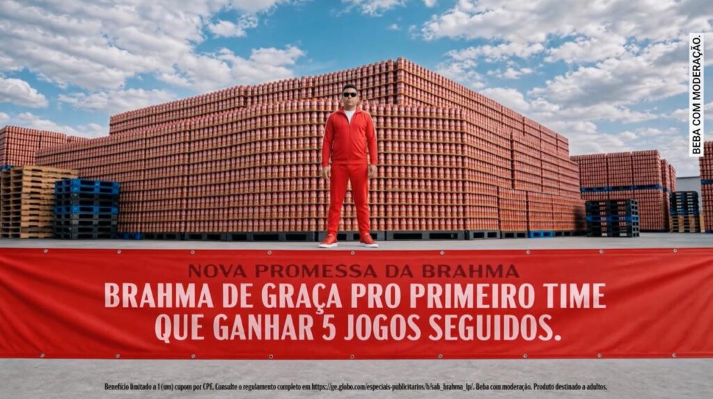 Brahma promete cerveja grátis da Copa para torcida do time brasileiro que vencer 5 jogos seguidos